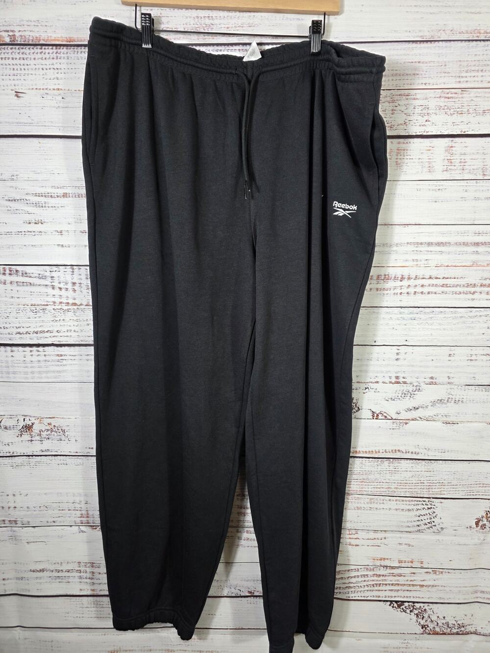 Reebok Womens 2X 18-20W Black Training Jogger Pants NWT Drawstring comfort